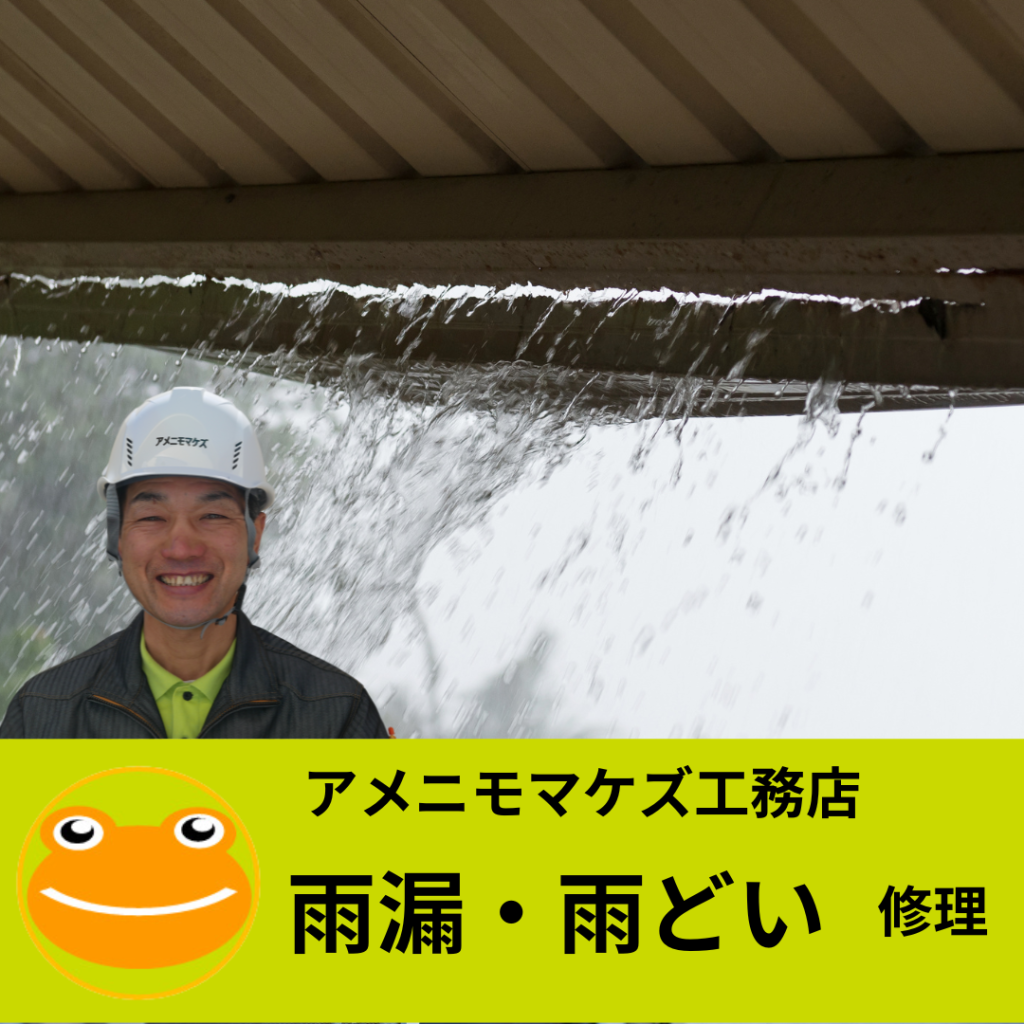 雨どい破損からくる雨漏り