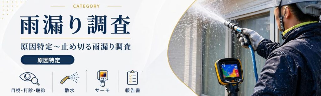 八王子の雨漏り調査｜散水・サーモで原因特定する専門調査